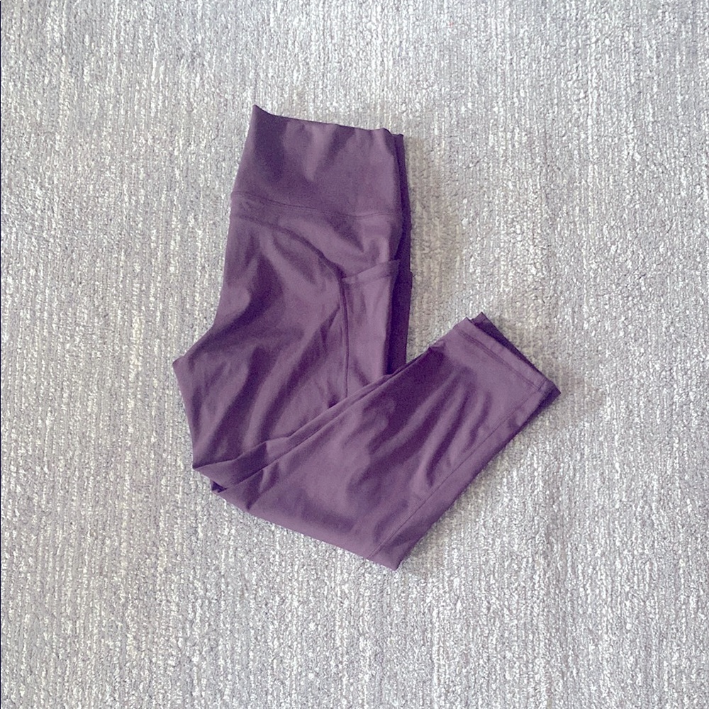 Zyia Active Plum Brilliant high rise capri legging, 20 inch inseam sz12